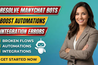 fix manychat bugs, create n8n manychat automation instagram, whatsapp chatbot