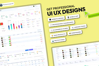 create modern UI UX design for website and mobile app in figma