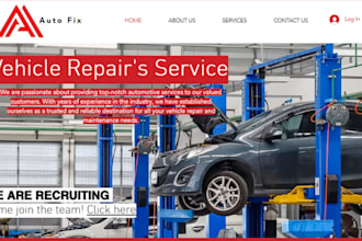 create high converting auto repair mechanic shop website with appointment form