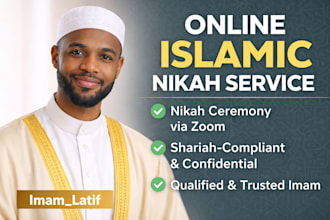 perform online islamic nikah as a qualified imam