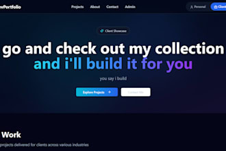 develop a full stack portfolio website