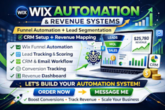 build wix website segmentation system with automation and revenue mapping