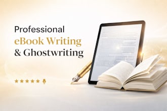 write a professional custom ebook or ghostwrite your book