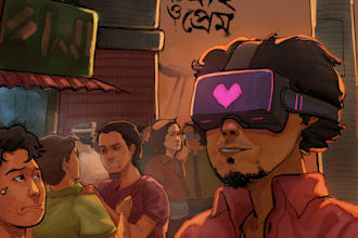 do illustration in comicbook style for you