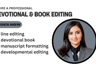 developmental  line and manuscript formatting for your book