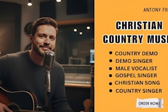 be your male lead vocalist or gospel christian music, soul pop, ccm, cover song
