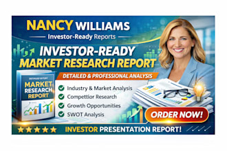 create complete investor ready market research report for small businesses