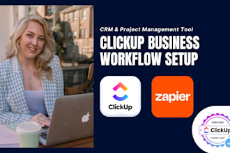 implement clickup, a CRM project management tool for automations and workflows