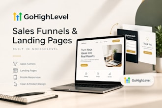 build gohighlevel sales funnels and landing pages