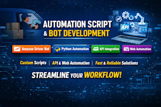 develop a custom amazon driver automation bot using python
