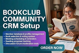 set up a bookclub CRM bookclubs fable storygraph librarything jotform stackby