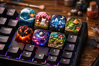 create custom 3d keycap designs for mechanical keyboards