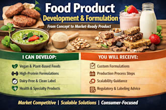 provide professional food formulation and supplement product development service
