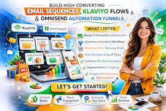 build email sequence klaviyo flows workflow email funnel omnisend automation