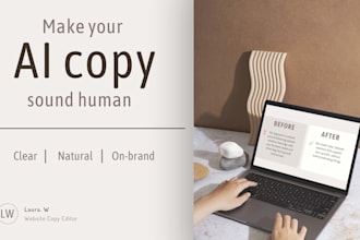 edit and humanise ai website copy