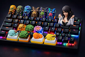 make 3d printable keycap, 3mf, 3d modeling and sculpting for 3d printing