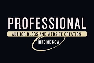 be your author website designer