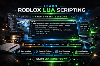teach you professional roblox lua scripting from beginner to advanced