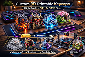 create 3d printable keycaps and custom mechanical keyboard models