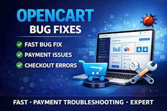 fix opencart checkout errors, payment issues and critical bugs fast