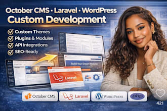 create october cms custom website laravel cms wordpress developer customization