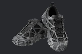 do 3d shoe design, 3d sneaker and 3d footwear models with animation
