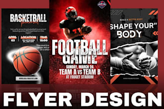 design sports flyer, fight poster, esport flyer, mma fight poster, gym poster