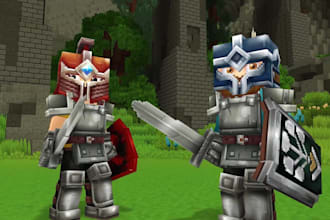 create custom hytale 3d model armor, skin texture and animation in blochbench