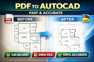 convert PDF or image to autocad drawing