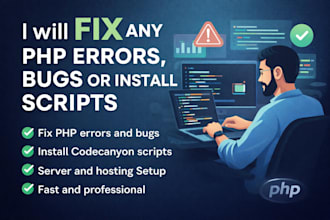 fix PHP script errors and install codecanyon scripts professionally
