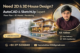 create realistic 3d house model in sketchup with rendering