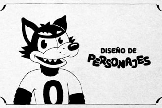haré un diseño de personaje cartoon