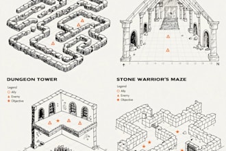 make hand drawn dnd tactical battle maps for you
