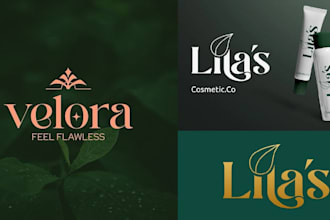 a luxury modern minimal beauty brand or business logo design