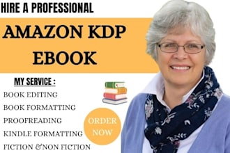 do fiction and nonfiction book editing, ebook and kindle editing