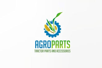 design agro parts agriculture brand logo