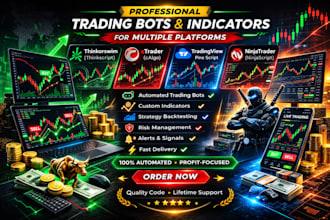 build trading bots for thinkorswim, ctrader, pine script, ninjatrader