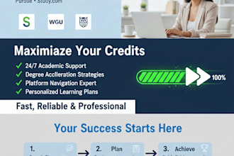 tutor you in sophia learning wgu straighterline and purdue courses