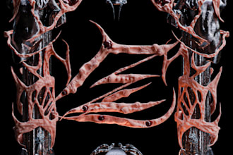 design dark 3d album cover art