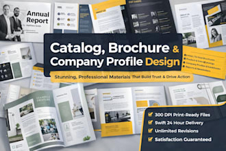 design employee handbook, company profile, business brochure hr annual report