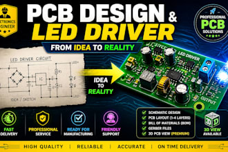 design pcb layout, schematic  and led driver circuit professionally
