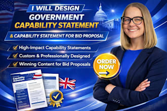 design government capability statement, capability statement for bid proposal