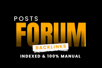 do high quality manual forum backlinks