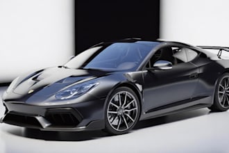 create high quality 3d car model rendering car animation car modeling keyshot