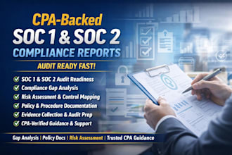 prepare soc 1 and soc 2 audit report and compliance documentation