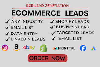 b2b lead generation, linkedin and ecommerce lead generation