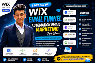 set up wix email funnel automotion email marketing for you