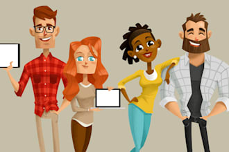 create vector characters with textured highlights and shadows