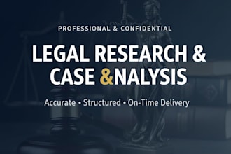 write professional legal case briefs, irac analysis and legal research