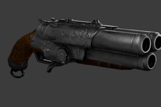 3d model objects, props and weapons